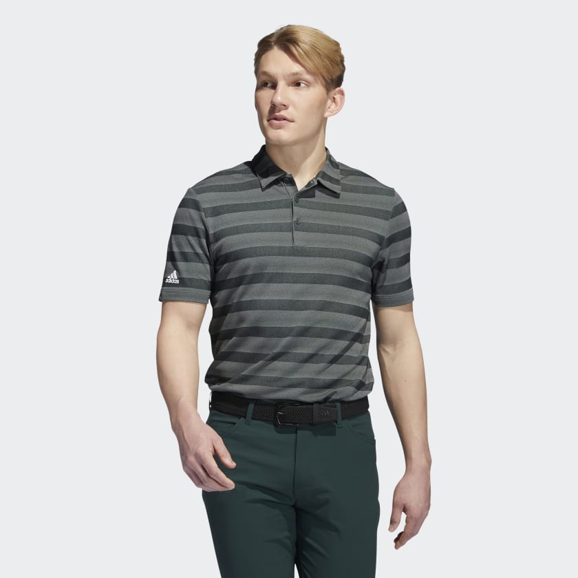 adidas Two-Color Stripe Poloshirt in Grün für Herren Herren Bekleidung T-Shirts Poloshirts 