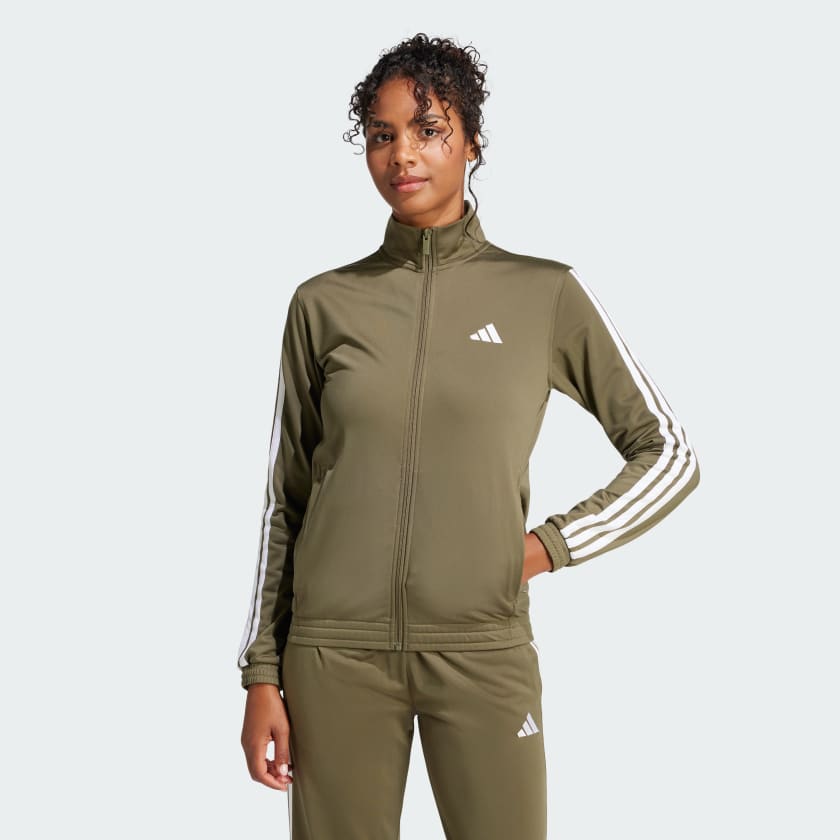 adidas Tricot 3 Stripes Track Jacket Green Free Shipping with adiClub adidas US