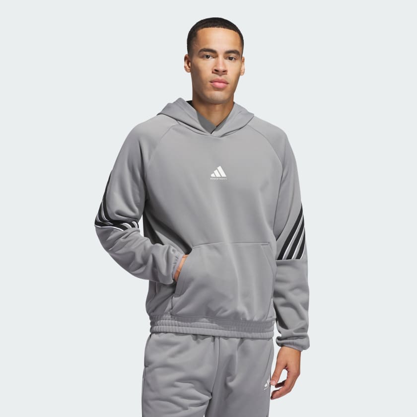 adidas Select Foundation Fleece Hoodie - Grey | Free
