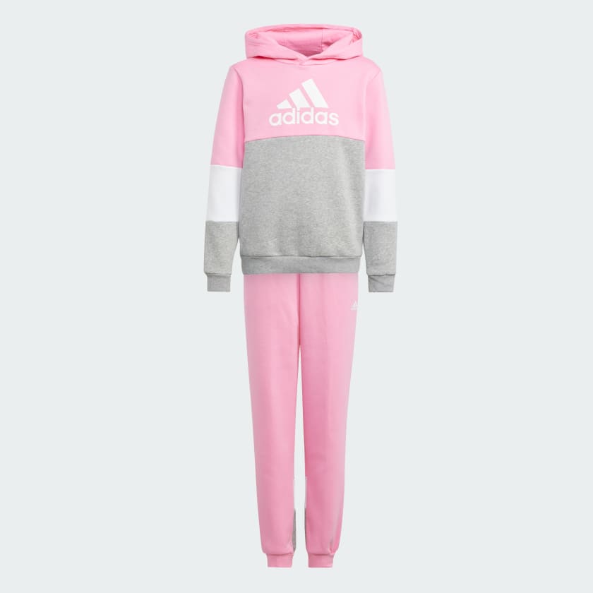 adidas Colorblock Fleece Trainingspak roze adidas Belgium