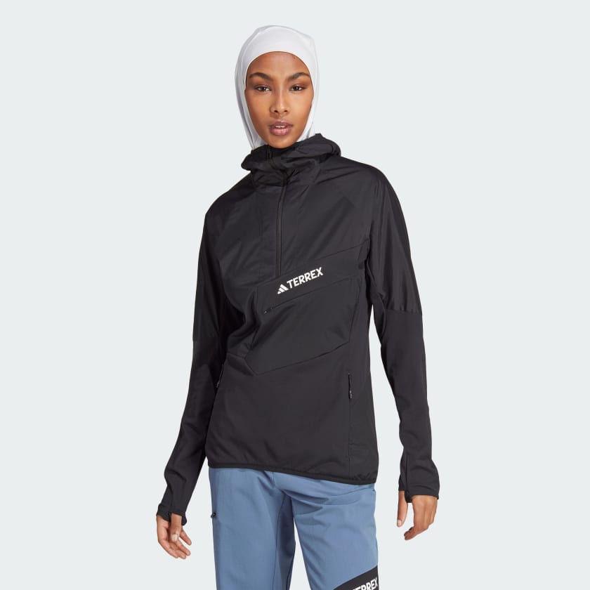 Giacca Techrock Ultralight 1 2 Zip Hooded Fleece Nero adidas adidas Italia