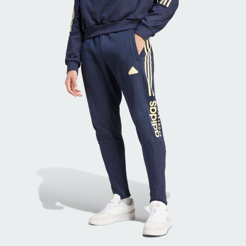 adidas House of Tiro Fleece Joggers Blue adidas UK