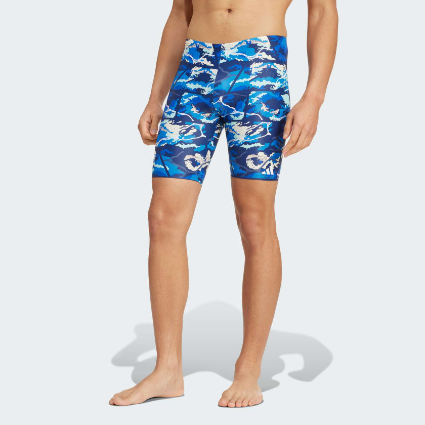 adidas Waves Graphic Swim Jammers Blue adidas UK