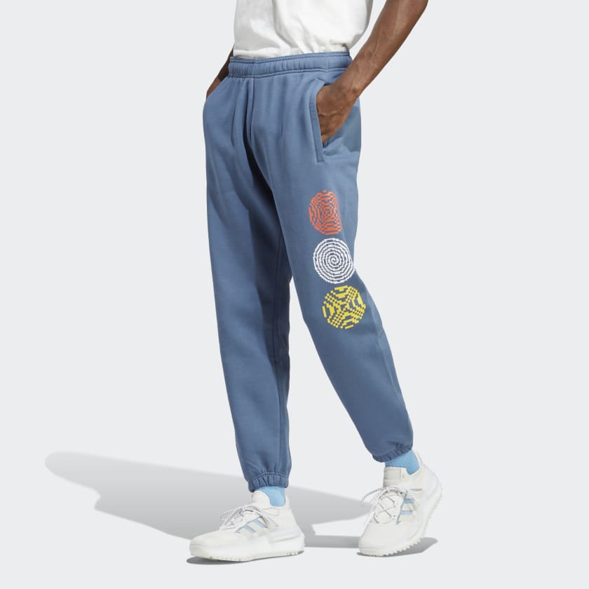 adidas Cartoon Graphic Sweat Pants - Blue, Men's Lifestyle