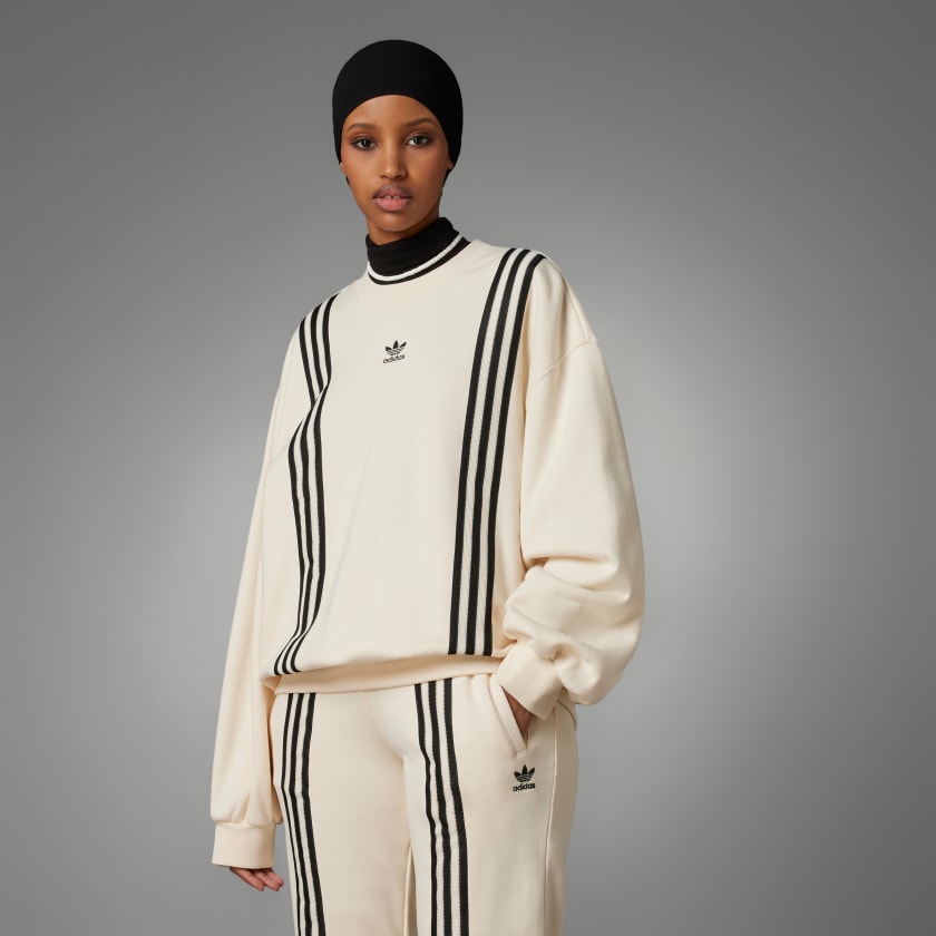 adidas Adicolor 70s 3-Stripes Sweatshirt - Beige | Women's Lifestyle |  adidas US