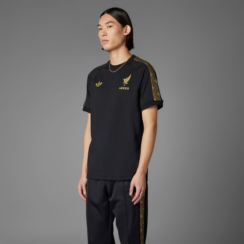 アディダス メキシコ代表 ゴールドTシャツ - ブラック
