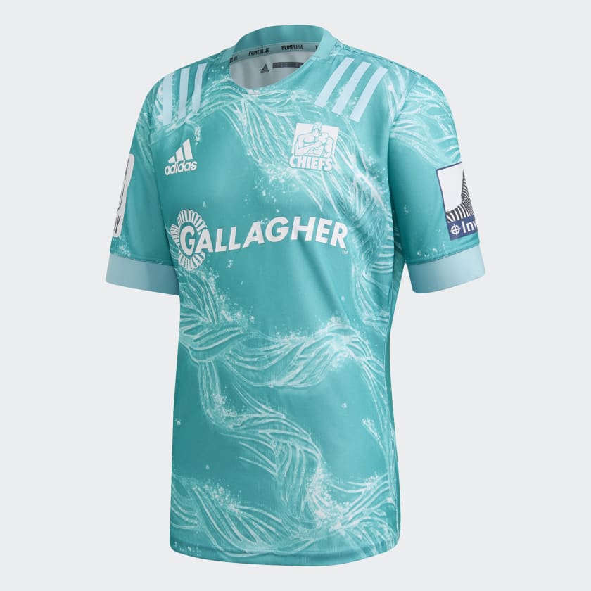 Adi Cotw Gallagher Chiefs Super Rugby Away Jersey 2023 by Adidas | Large | White/Blue/Yellow