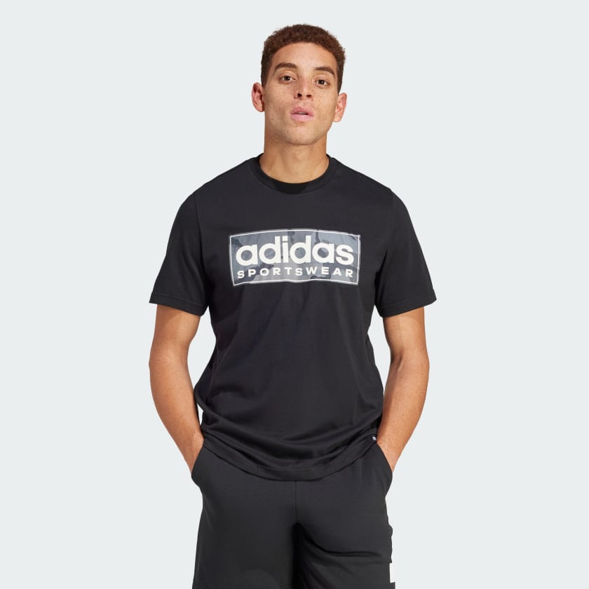 adidas Camo Linear Graphic T Shirt Schwarz adidas Deutschland