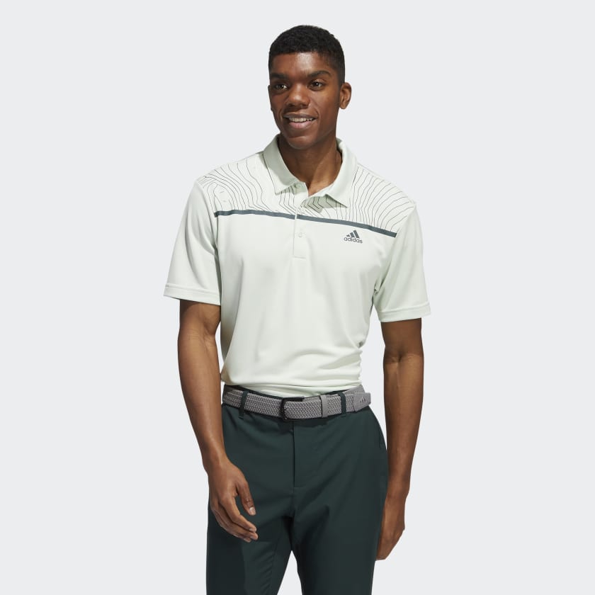 adidas Core Chest Print Golf Polo Shirt Green adidas Thailand