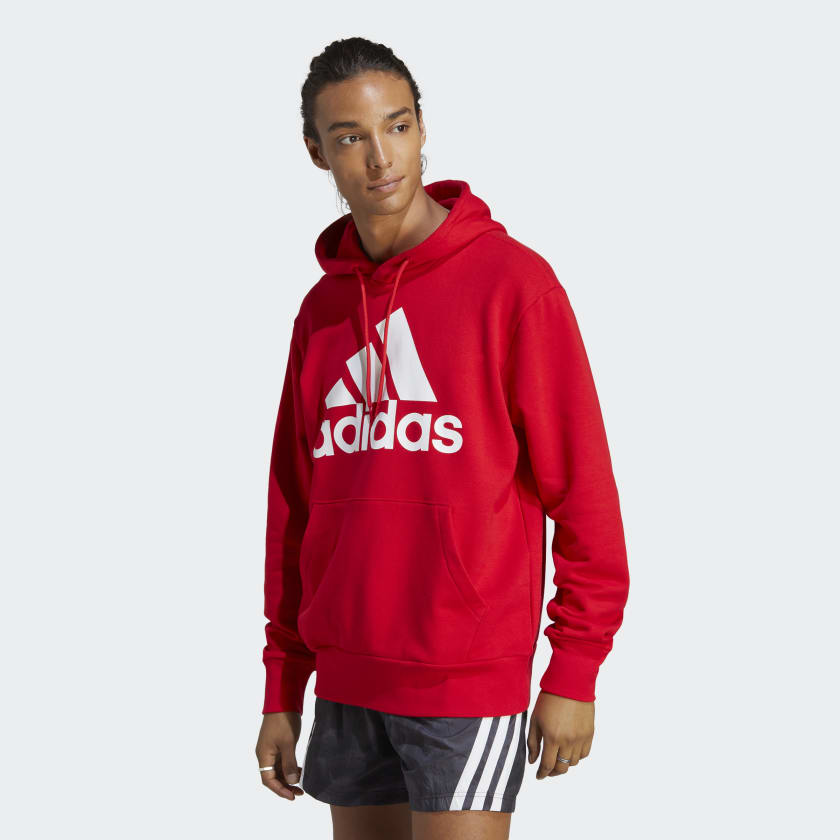 adidas Essentials French Hoodie - Red | Men's Training | adidas