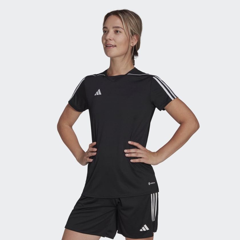 Adidas Football Tiro 23 T-Shirt in Black and White
