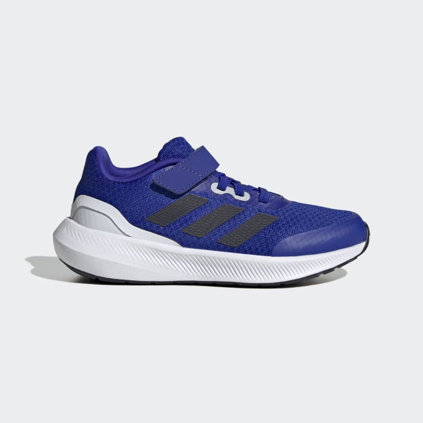Shoes US Kids\' Top Lifestyle 3.0 | Lace Strap RunFalcon - adidas Elastic | adidas Blue