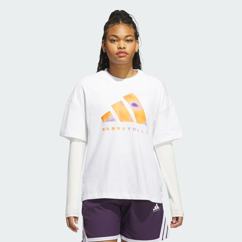 adidas ADI BB GEO TEE - White | Free Shipping with adiClub