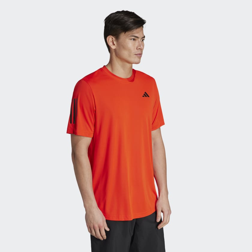adidas Club 3-Stripes Tennis T-Shirt - Orange | adidas UK