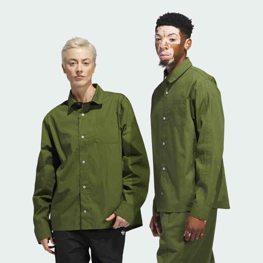 アディダス シュムーフォイル ボタンアップ（ジェンダーニュートラル） / Shmoofoil Button Up (Gender Neutral) -  グリーン | アディダス ジャパン