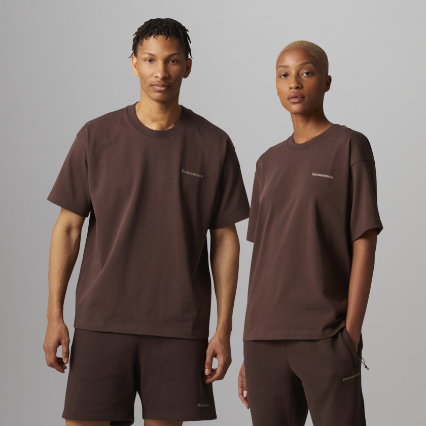 adidas Pharrell Williams Basics T-Shirt (Gender Neutral) - Brown | adidas UK