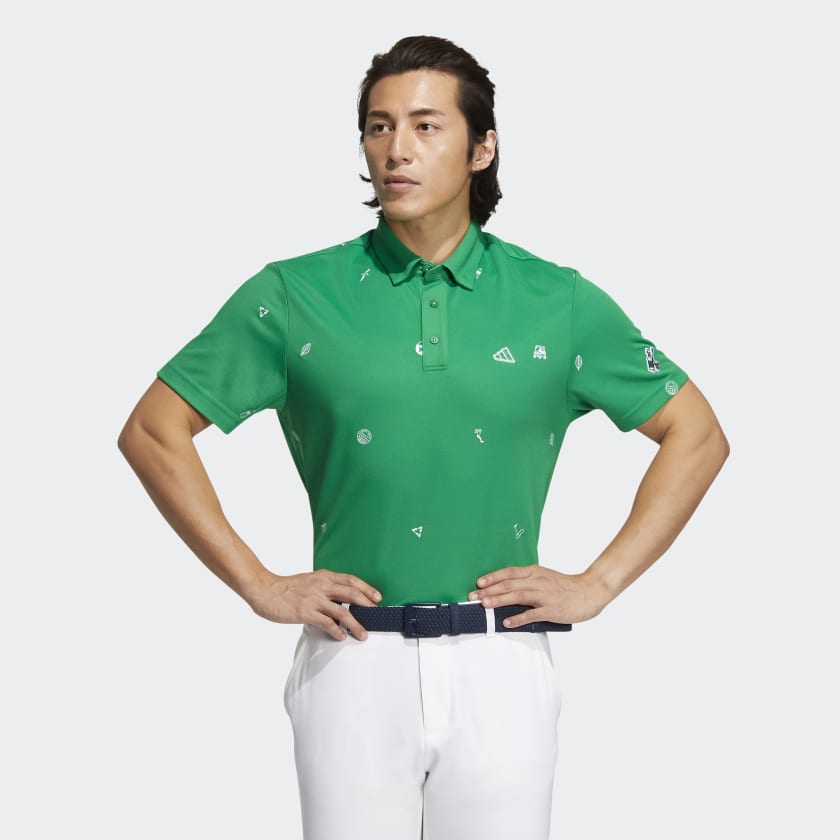 Adidas Play Green Monogram Polo Shirt