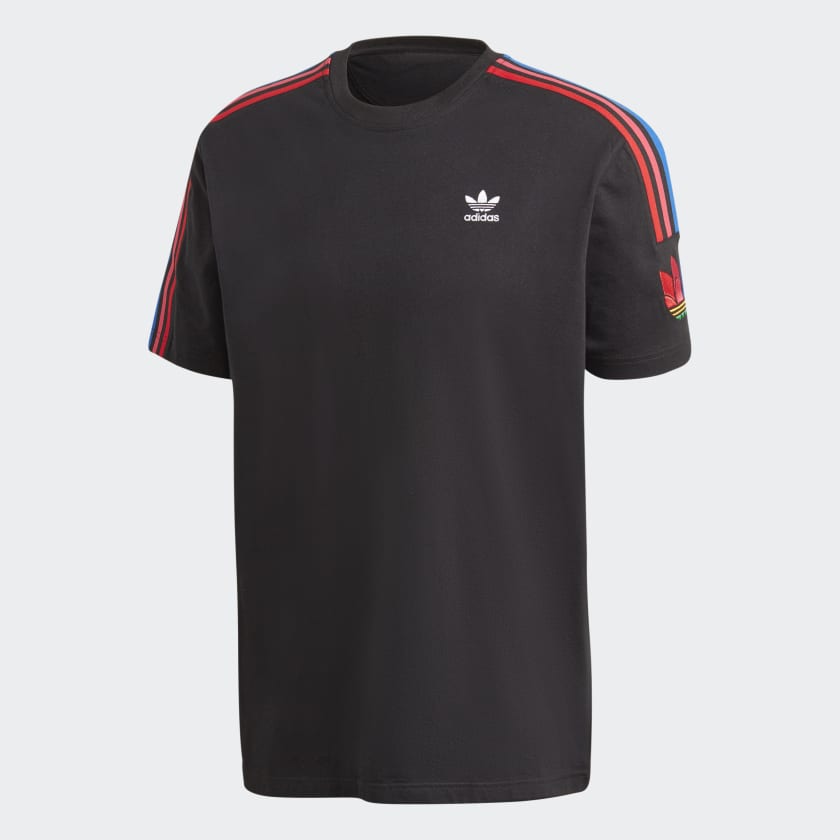 adidas Adicolor 3D Trefoil 3-Stripes T-Shirt - Black | adidas UK