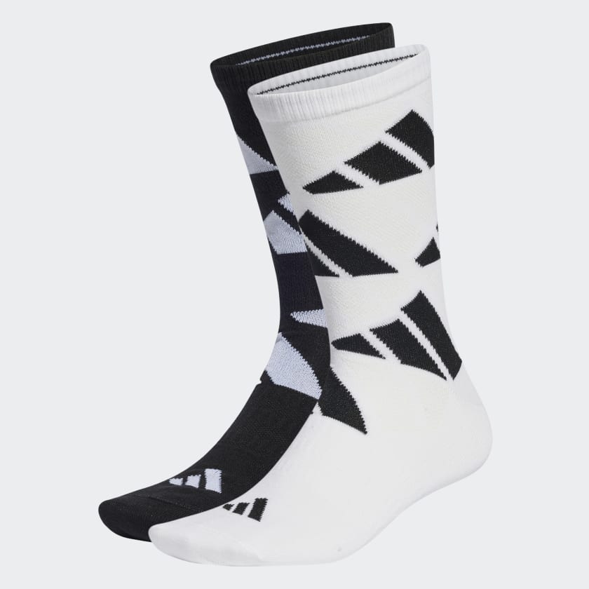 adidas AEROREADY Crew Logo Brand Love Socks 2 Pairs - White | adidas UK