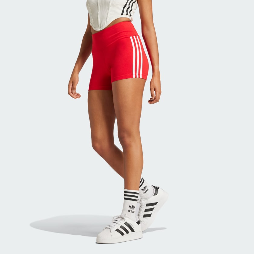 Black adidas leggings with red stripes online