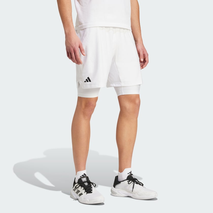 adidas Tennis Pro AEROREADY Shorts and Inner Shorts Set White Free Shipping with adiClub adidas US