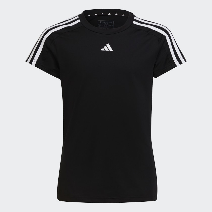 adidas Camiseta de Entrenamiento Train Essentials AEROREADY 3 Rayas Ajuste Cenido Negro adidas Colombia