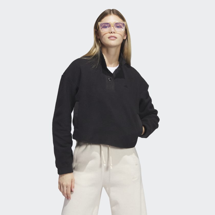 adidas Polar Fleece Pullover - Black | Women's Lifestyle | adidas US