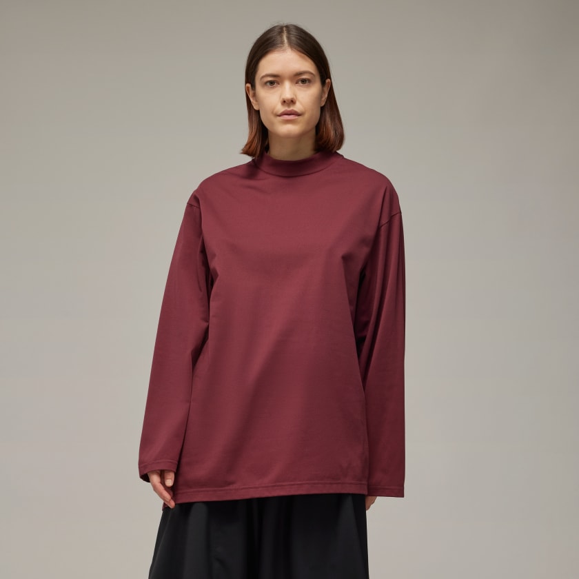 Adidas burgundy long sleeve top