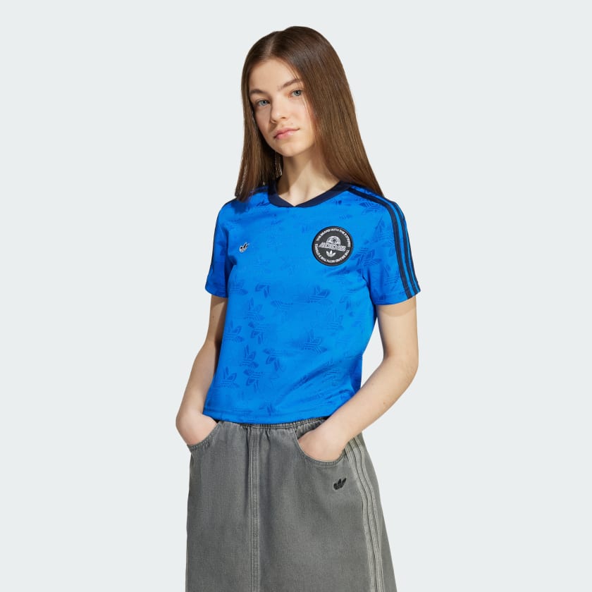 adidas Cropped Tee Kids - Blue | Free Shipping with adiClub