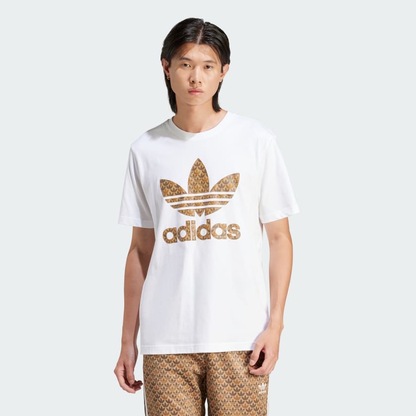 adidas Classic Monogram Graphic T-Shirt - White | adidas UK