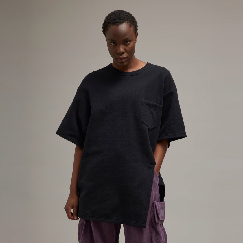 adidas Y 3 Natural Spacer Loose Short Sleeve Tee Black adidas Singapore