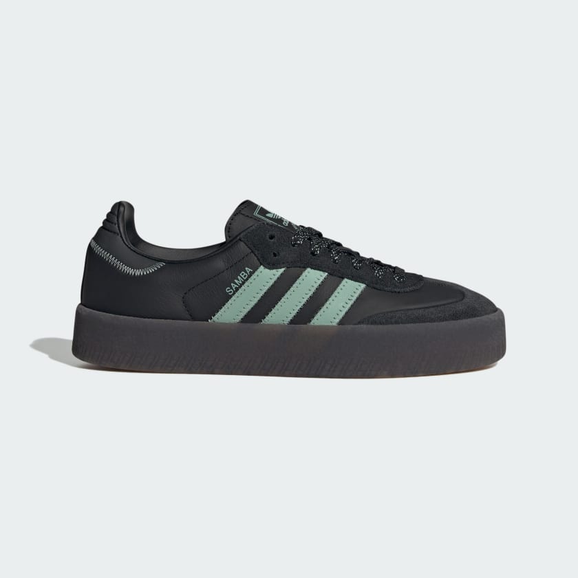 Adidas Women s Sambae Shoes Size 9 Black Black Green Zest