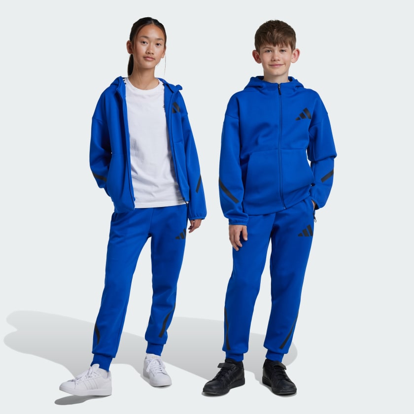 adidas Z.N.E. Tapered Leg Tracksuit Bottoms Kids Blue adidas UK
