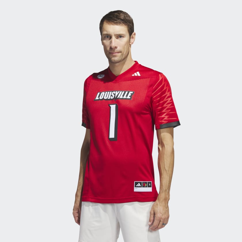 adidas Louisville Football Home Jersey - Red