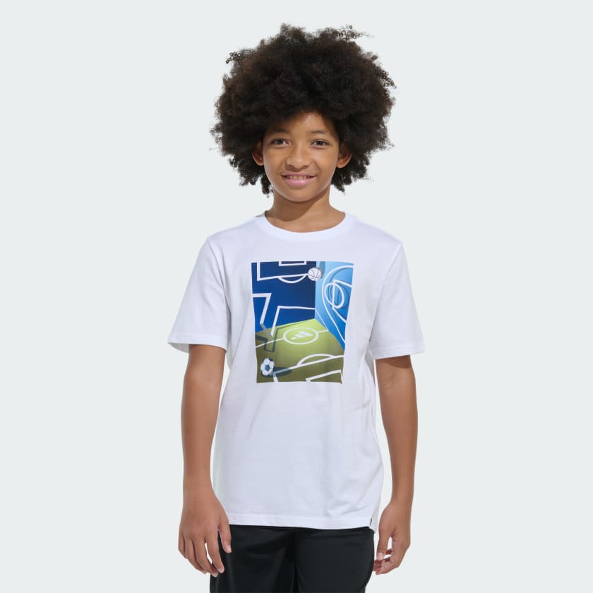 【CPGN STUDIO】23SS★ Spadil Short Sleeve Tee adidas Short Sleeve Surreal Sport Tee - White | Free