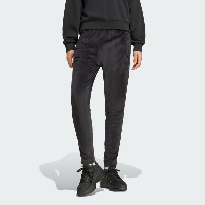 adidas Tiro Cut 3 Stripes Stretchy Velour Track Pants Black Free Shipping with adiClub adidas US