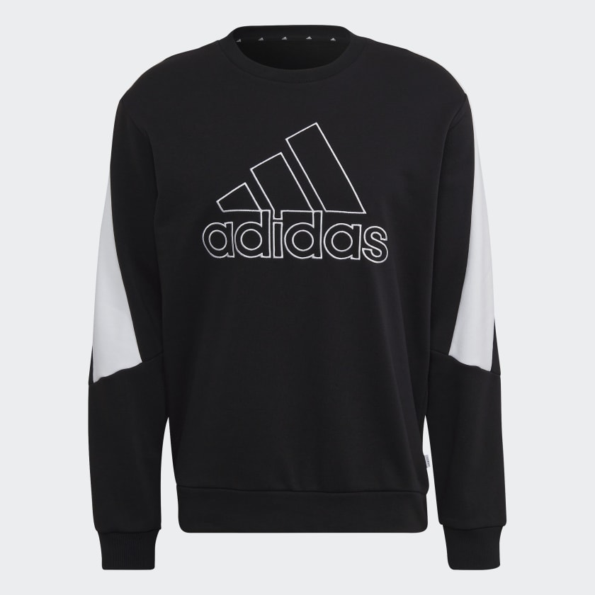 adidas Future Icons Embroidered Badge of Sport Sweatshirt Black adidas New Zealand