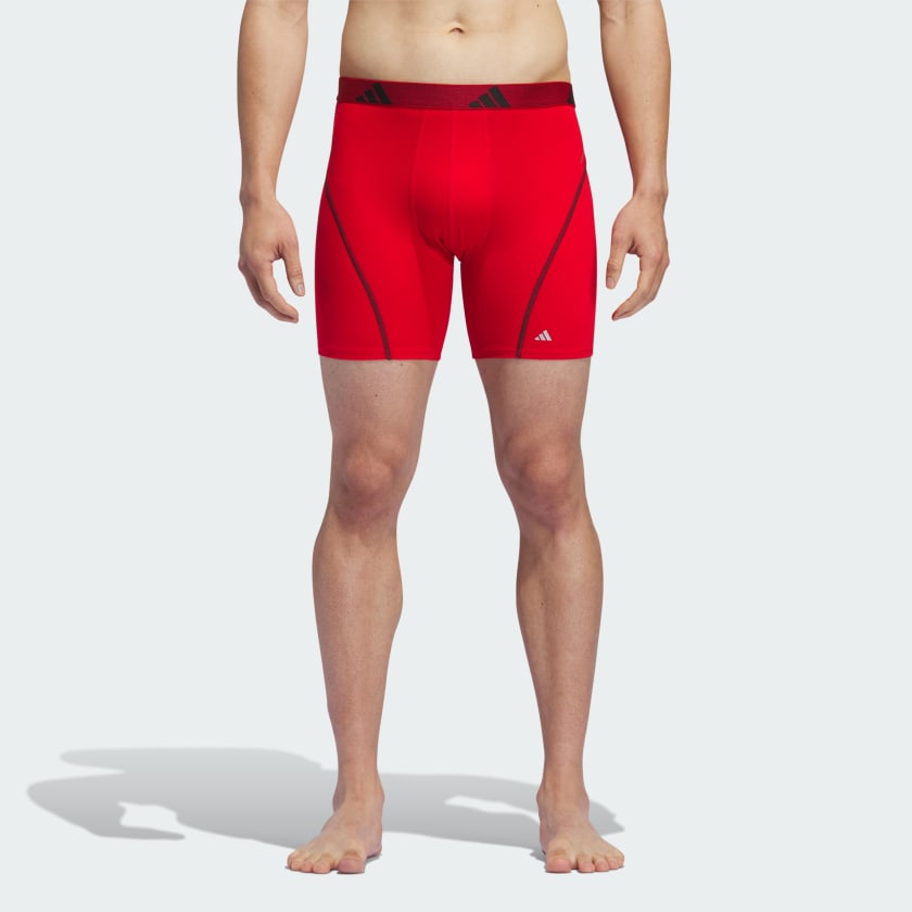 adidas Performance Mesh 3-Pack Boxer Briefs - Red | Free