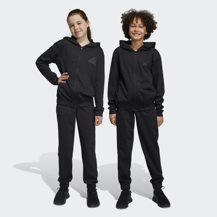 Lief Hoe wees onder de indruk adidas Future Icons Logo Trainingspak - zwart | adidas Belgium