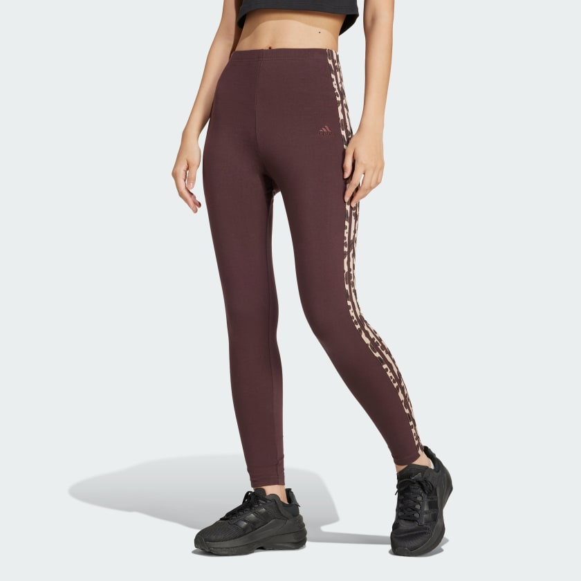 Brown print leggings online
