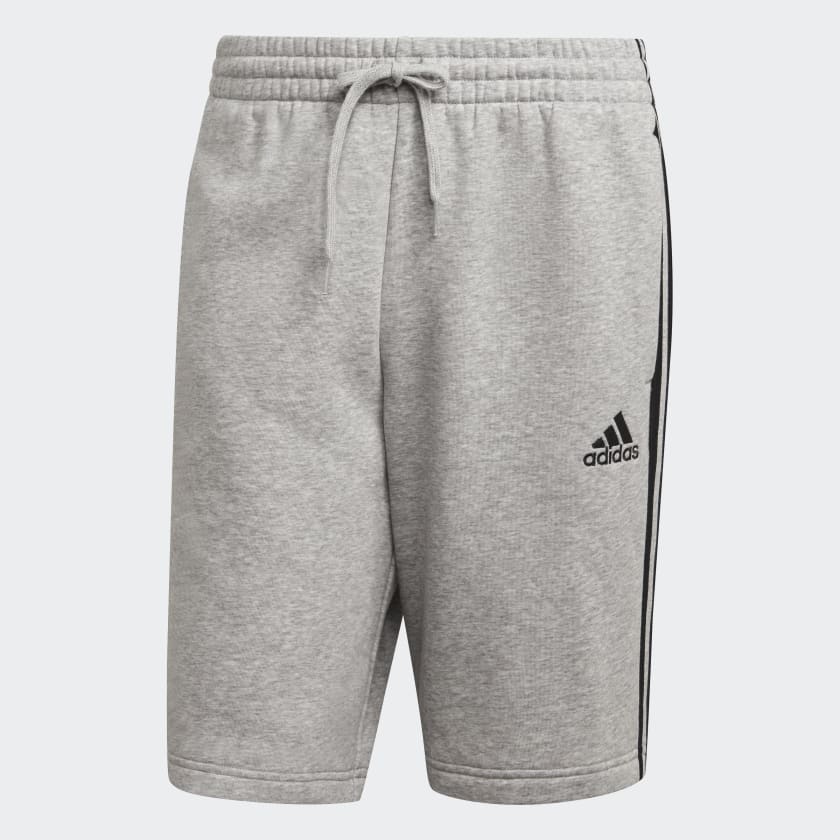adidas - 3-Stripes Essentials Shorts US | Grey adidas Fleece H20851 |