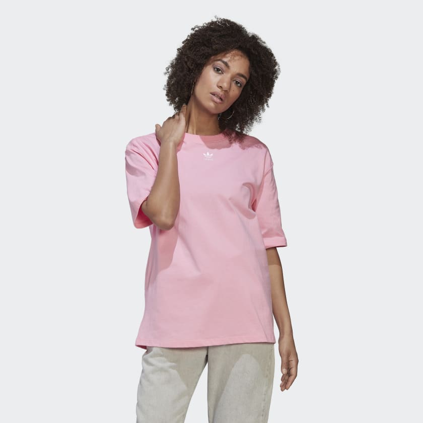 adidas LOUNGEWEAR Adicolor Essentials T-Shirt - Pink | adidas UK