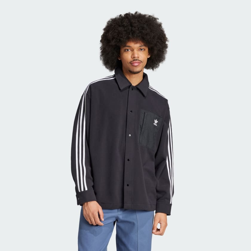 adidas Adicolor Polar Fleece Shirt Black Free Shipping with adiClub adidas US