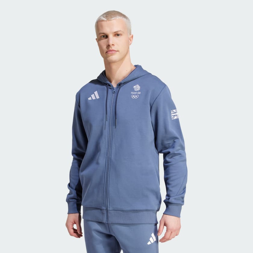 adidas Team GB Hoodie Blue Free Delivery adidas UK