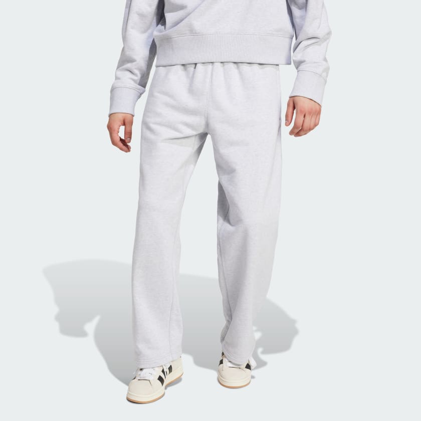 Open hem cotton joggers hot sale