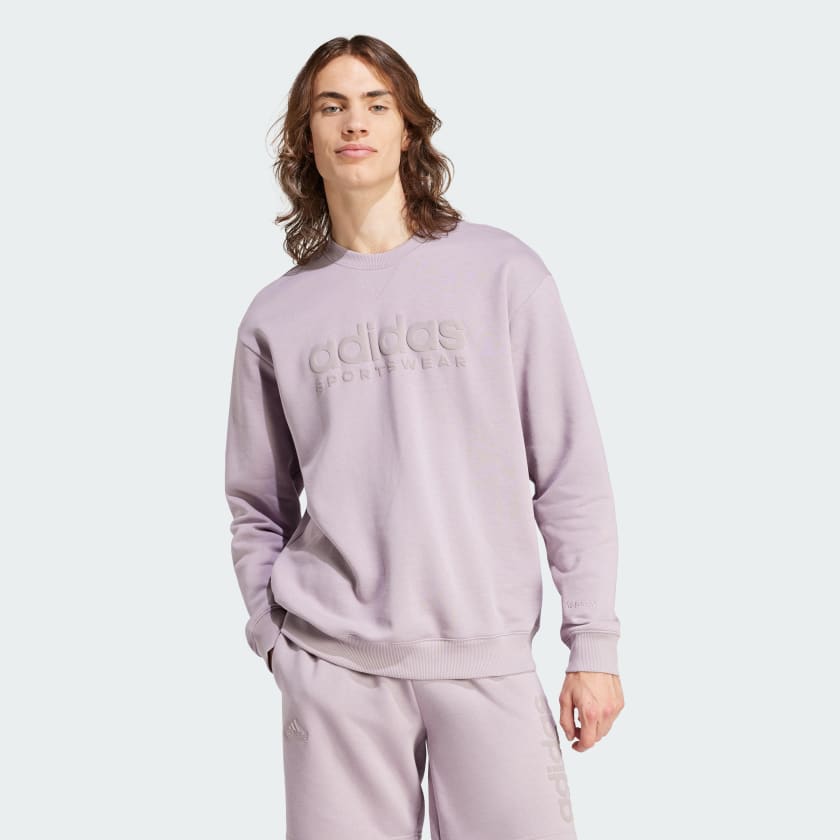 adidas ALL SZN Fleece Graphic Sweatshirt - Purple | Men's Lifestyle |  adidas US