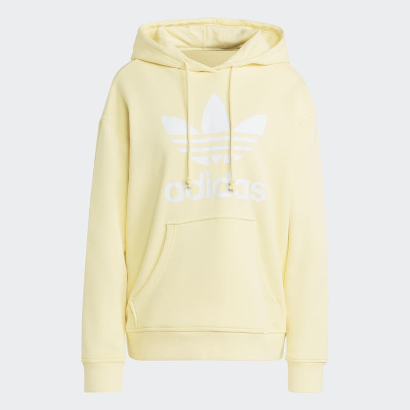 Yellow adidas hoodie womens top
