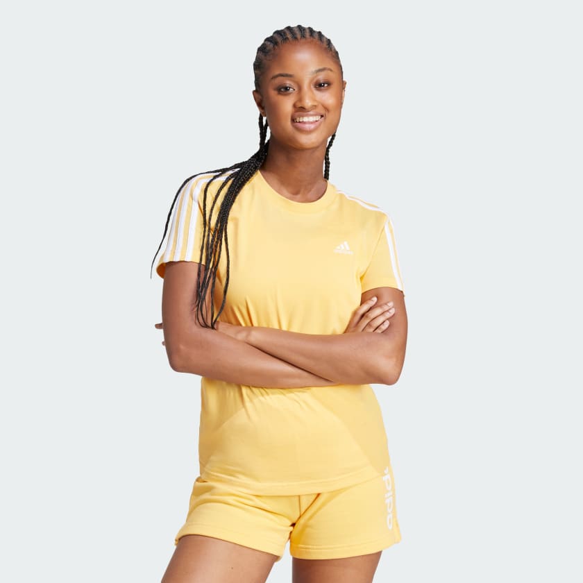 Yellow adidas t shirt women's top