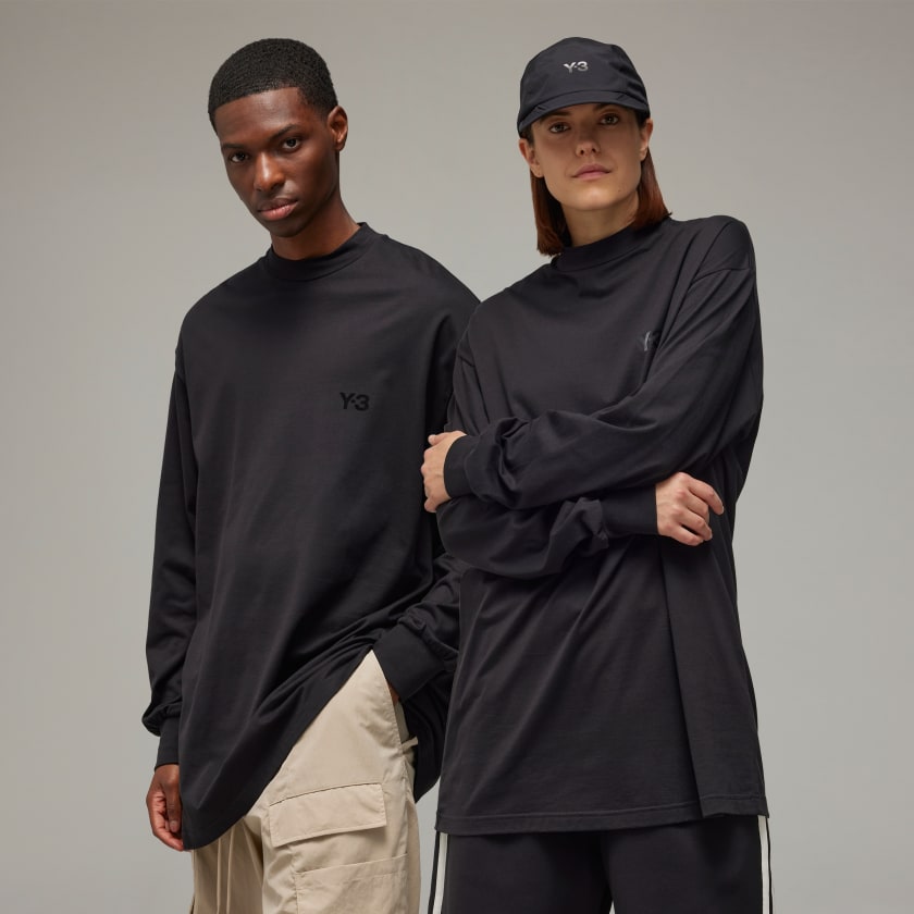 adidas Y 3 Mock Neck Long Sleeve Top Black adidas Ireland