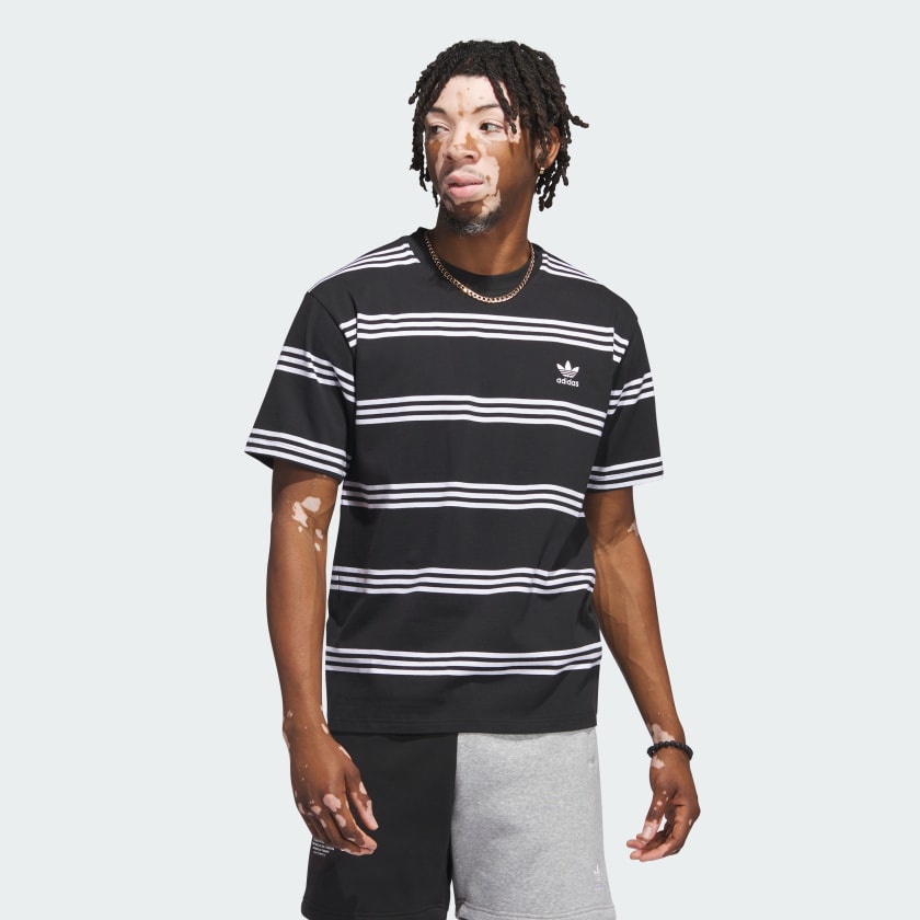 adidas Engineered 3 Stripes Tee Black adidas Australia